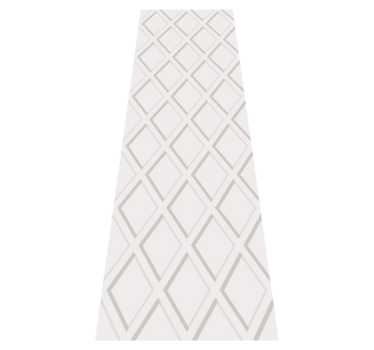 Vinyl tapijt geometrisch 3d ruit hamptons patroon - TenStickers