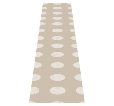 Vinyl tapijt geometrisch wit cirkelpatroon - TenStickers