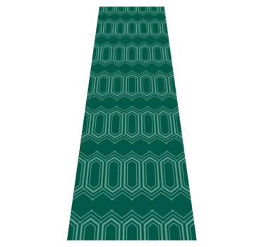 Vinyl tapijt geometrisch groen cirkelpatroon - TenStickers