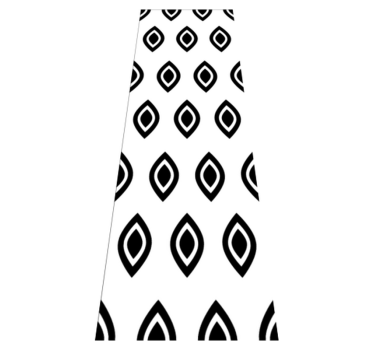 Vinyl tapijt geometrisch zwart-witte vormen - TenStickers