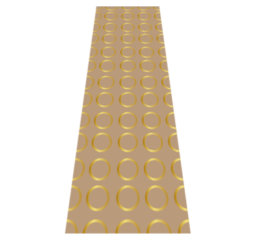 Vinyl tapijt geometrisch gouden cirkels patroon - TenStickers