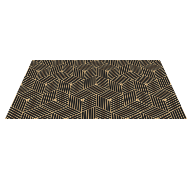 Vinyl tapijt geometrisch gouden deco patroon - TenStickers