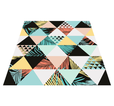 Vinyl tapijt geometrisch jungle driehoeken - TenStickers