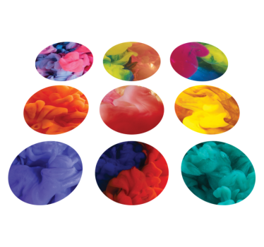 Vinyl tapijt geometrisch set van kleurige rookstickers - TenStickers