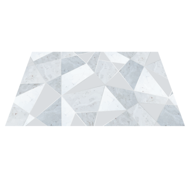 Vinyl tapijt geometrisch eenvoudige grijze driehoek marmer - TenStickers