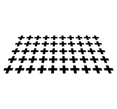 Vinyl tapijt geometrisch zwart-witte kruisen - TenStickers