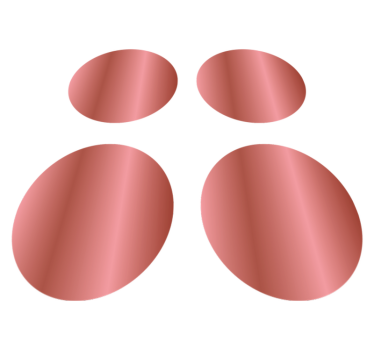 Vinyl tapijt geometrisch rosegouden stippen - TenStickers