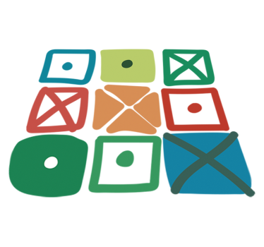 Vinyl tapijt geometrisch ontwerp met vierkanten - TenStickers