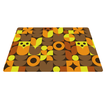 Vinyl tapijt geometrisch abstract 70s laptop - TenStickers