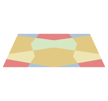 Vinyl tapijt geometrisch pastel kleurblokken - TenStickers