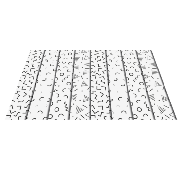 Vinyl tapijt geometrisch retro geometrische vormen - TenStickers