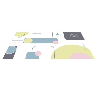 Vinyl tapijt geometrisch pastel geometrische achtergrond - TenStickers