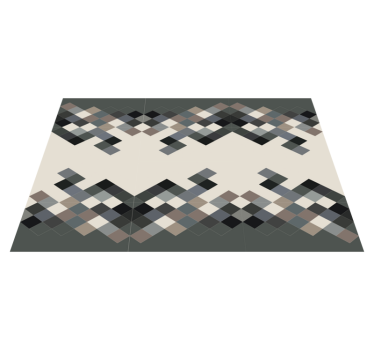 Vinyl tapijt geometrisch kleurvlakken kleurshades - TenStickers