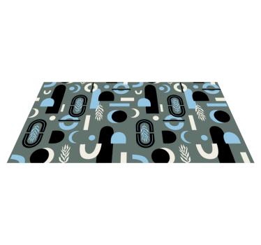 Vinyl tapijt geometrisch abstracte vormen achtergrond - TenStickers