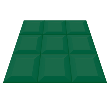 Vinyl tapijt geometrisch groene 3d tegels - TenStickers