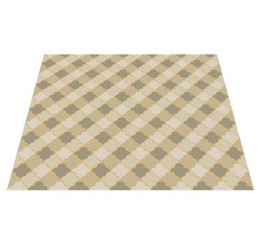 Vinyl tapijt geometrisch beige art deco patroon - TenStickers