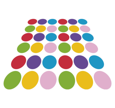 Vinyl tapijt geometrisch kleurrijk cirkels patroon - TenStickers