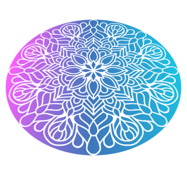 Vinyl tapijt geometrisch met levendig cirkelmotief - TenStickers