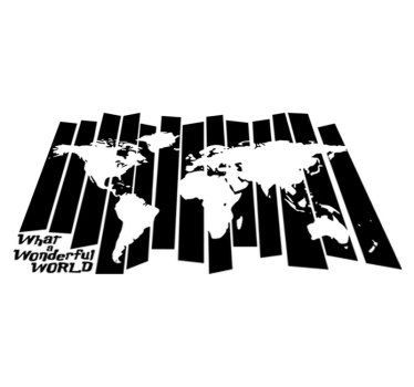 Vinyl tapijt wereldkaart retro wereldkaart - TenStickers
