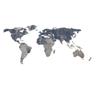 Vinyl tapijt wereldkaart wanddecoratie blauwe textuur - TenStickers