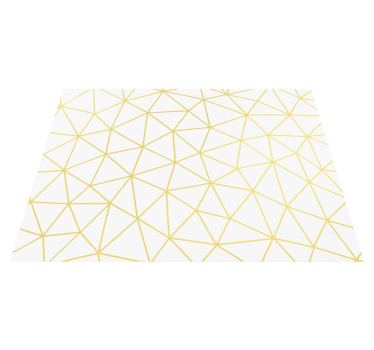 Vinyl tapijt geometrisch gouden geometrische prismamosaïek - TenStickers