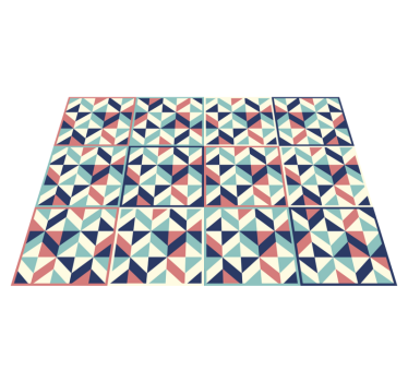 Geometrisch Patroonoppervlak vinyl tapijt - TenStickers
