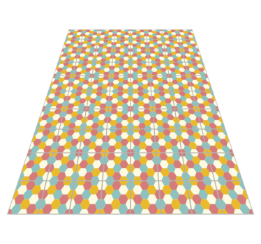Honinggraat patroon geometrisch vinyl vloerkleed keuken - TenStickers