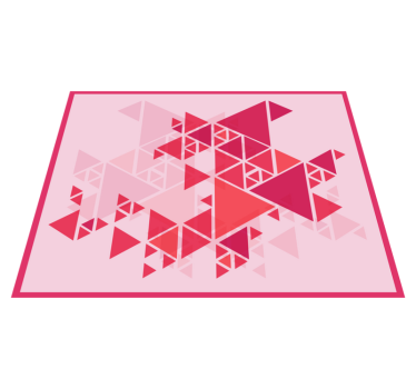 Vinyl tapijt moderne driehoeken roze - TenStickers