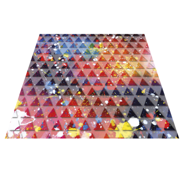 Abstract driehoeken mozaïek patroon vinyl tapijt - TenStickers
