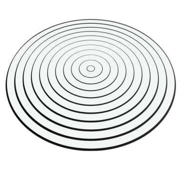 Simplistisch circulair ontwerp vinyl tapijt geometrisch - TenStickers