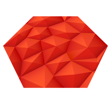 Geometrische rode veelhoeken vinyl tapijt  - TenStickers