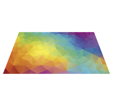 Geometrisch spectrum Geometrische vinyl vloerkleed - TenStickers