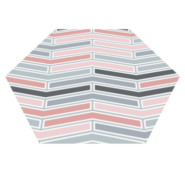 Geometrisch lineair patroon Geometrische vinyl vloerkleed - TenStickers