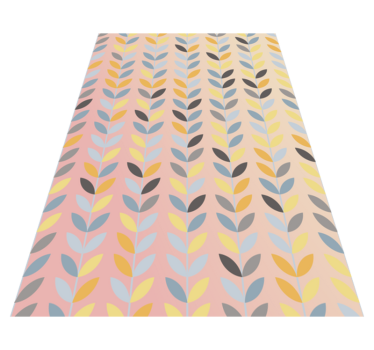 Abstract bladpatroon vinyl tapijt geometrisch - TenStickers