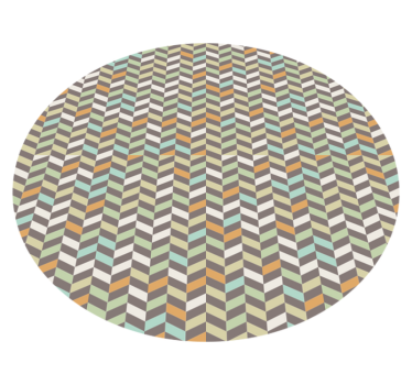 Chevron spectrumcirkel vinyl tapijt geometrisch - TenStickers