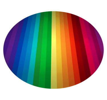Vinyl regenboog tapijt ronde strepen - TenStickers