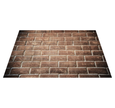 Baksteen illusie vinyl tapijt woonkamer - TenStickers