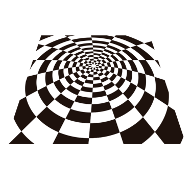 Optische illusie geruit vinyl tapijt geometrisch - TenStickers