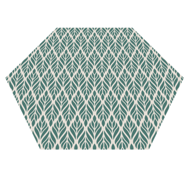 Geometrisch bladpatroon Geometrische vinyl vloerkleed - TenStickers