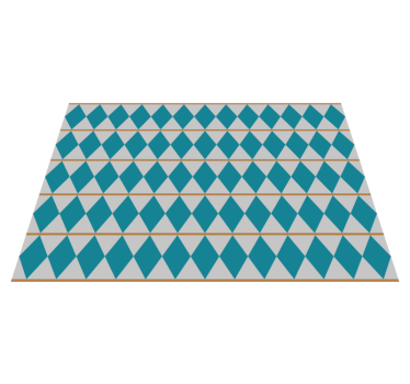 Zweden design geometrisch vinyl vloerkleed keuken - TenStickers