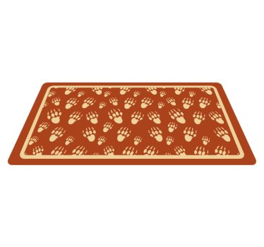 Stekelvarken pootafdruk vinyl kleed   - TenStickers