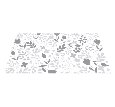 Bloemensilhouet vinyl tapijt bloemen en planten - TenStickers