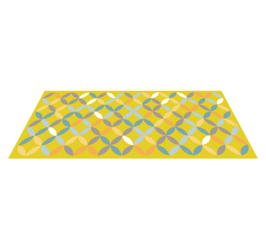 Abstracte geometrische compositie vinyl tapijt geometrisch - TenStickers