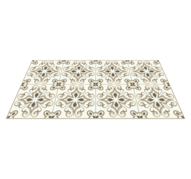 Marokkaanse stijl met bloemen modern vinyl tapijt - TenStickers