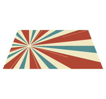 Stralende zonnestraal vinyl tapijt geometrisch - TenStickers