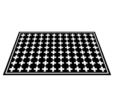 Kruispatroon ontwerp vinyl tapijt geometrisch - TenStickers