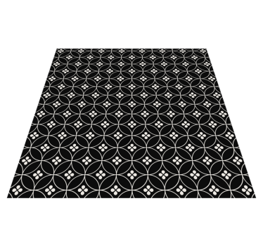 Geometrisch cirkelpatroon vinyl tapijt  - TenStickers