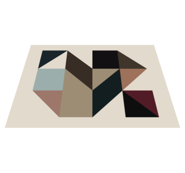 Decor met geometrische vormen vinyl tapijt geometrisch - TenStickers