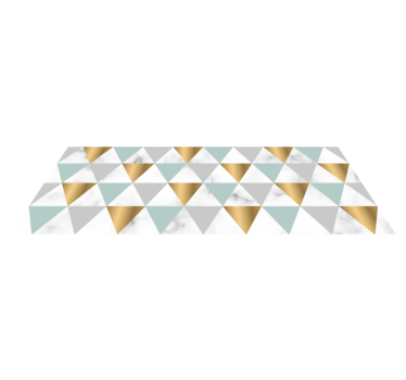 Geometrisch driehoeksmozaïek Geometrische vinyl vloerkleed - TenStickers