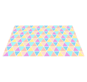 Kleurrijk driehoekspatroon vinyl tapijt geometrisch - TenStickers